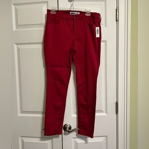 Old Navy Red Rockstar Pants 10 Petite